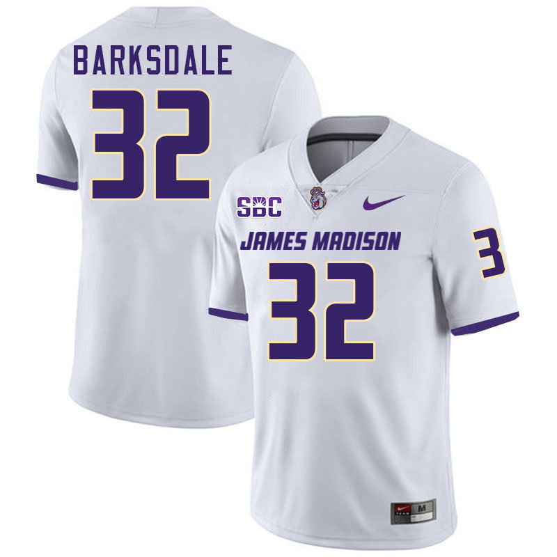 #32 DJ Barksdale JMU Jersey,James Madison Dukes Football Jerseys Stitched-White #32 DJ Barksdale JMU Jersey,James Madison Dukes Football Jerseys Stitched-White